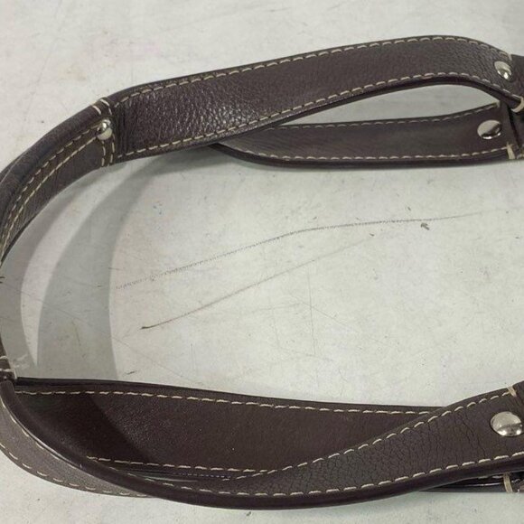 COACH Penelope Pebbled Leather Dark Brown Leather Tote Purse Handbag - Picture 6 of 6